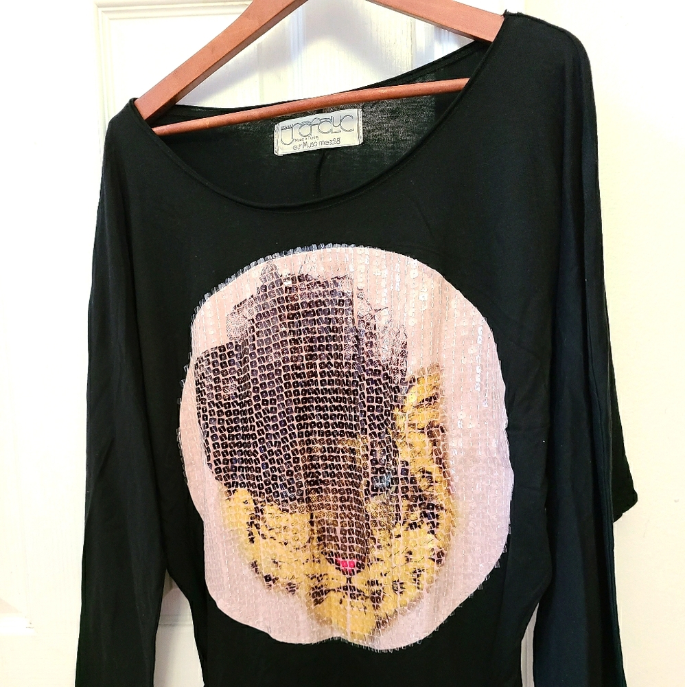 ZARA Tiger Graphics Long Sleeve Size M